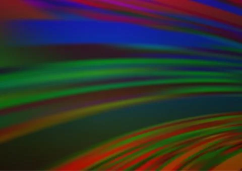 Dark Multicolor, Rainbow vector blurred shine abstract pattern. Stock Illustration