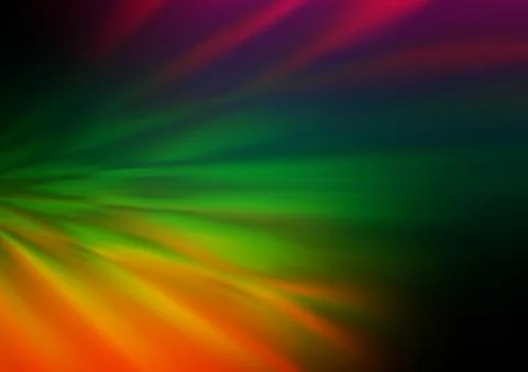 Dark Multicolor, Rainbow vector blurred shine abstract template. Stock Illustration