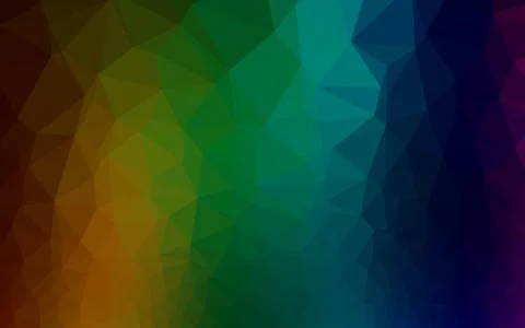 Dark Multicolor, Rainbow vector blurry triangle pattern. Illustrazione stock