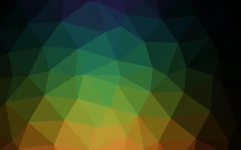 Dark Multicolor, Rainbow vector blurry triangle pattern. Stock Illustration