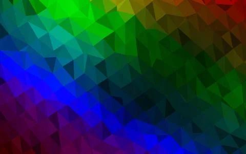 Dark Multicolor, Rainbow vector blurry triangle pattern. 스톡 일러스트
