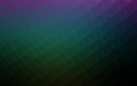 Dark Multicolor, Rainbow vector blurry triangle pattern. Stock Illustration