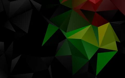 Dark Multicolor, Rainbow vector blurry triangle pattern. Stock Illustration