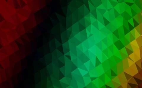 Dark Multicolor, Rainbow vector blurry triangle pattern. Stock Illustration