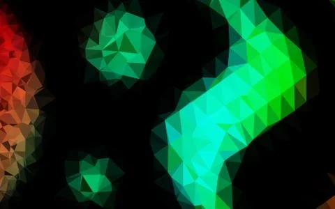 Dark Multicolor, Rainbow vector blurry triangle pattern. Stock Illustration