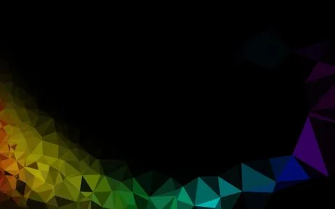 Dark Multicolor, Rainbow vector blurry triangle pattern. イラスト素材