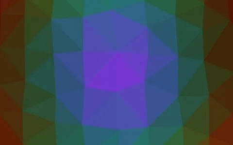 Dark Multicolor, Rainbow vector blurry triangle pattern. Stock Illustration