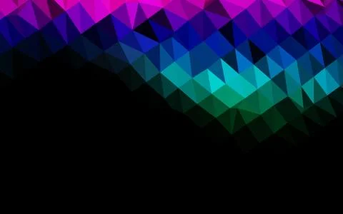 Dark Multicolor, Rainbow vector blurry triangle pattern. Illustrazione stock