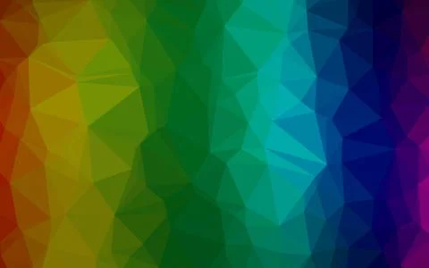 Dark Multicolor, Rainbow vector blurry triangle pattern. Illustrazione stock