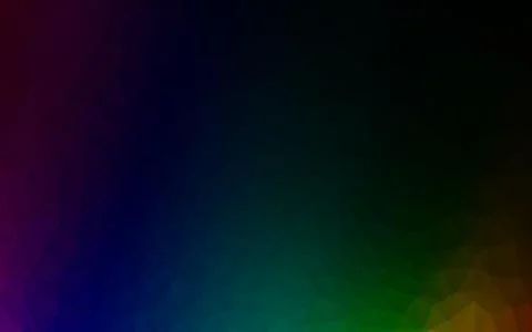 Dark Multicolor, Rainbow vector blurry triangle pattern. Stock Illustration