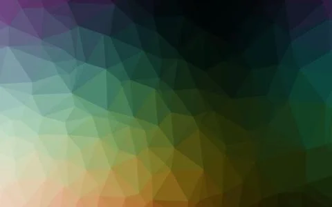 Dark Multicolor, Rainbow vector blurry triangle pattern. 스톡 일러스트