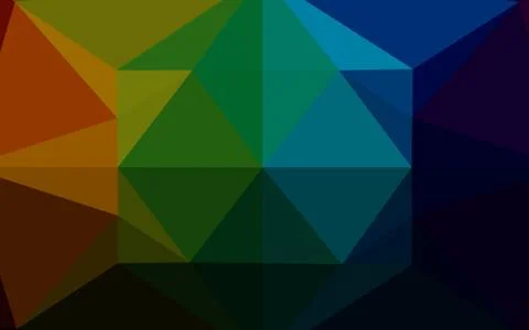 Dark Multicolor, Rainbow vector blurry hexagon pattern. イラスト素材