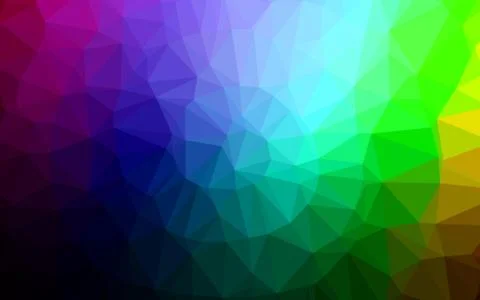 Dark Multicolor, Rainbow vector blurry triangle pattern. Stockillustratie
