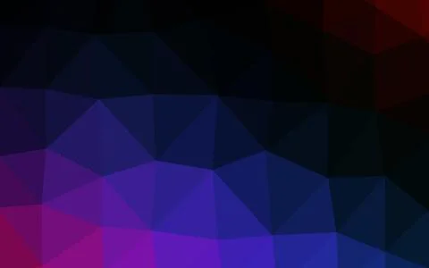 Dark Multicolor, Rainbow vector blurry triangle pattern. Stock Illustration