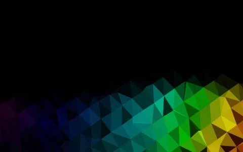 Dark Multicolor, Rainbow vector blurry triangle pattern. 스톡 일러스트