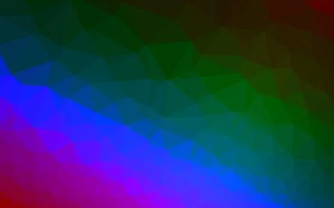 Dark Multicolor, Rainbow vector blurry triangle pattern. Illustrazione stock