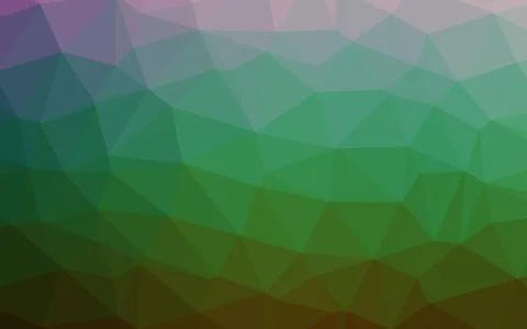 Dark Multicolor, Rainbow vector blurry triangle pattern. Illustrazione stock