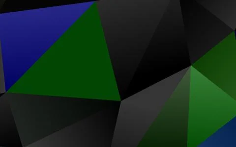 Dark Multicolor, Rainbow vector blurry triangle pattern. Stock Illustration