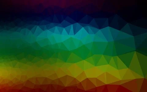 Dark Multicolor, Rainbow vector blurry triangle texture. 스톡 일러스트