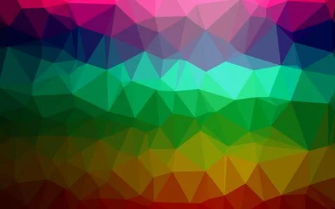 Dark Multicolor, Rainbow vector blurry triangle template. イラスト素材