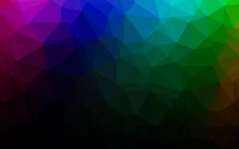 Dark Multicolor, Rainbow vector blurry triangle pattern. 스톡 일러스트