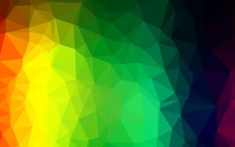 Dark Multicolor, Rainbow vector blurry triangle pattern. Illustrazione stock