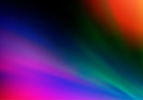 Dark Multicolor, Rainbow vector bokeh pattern. Stock Illustration