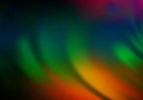 Dark Multicolor, Rainbow vector bokeh pattern. Illustrazione stock