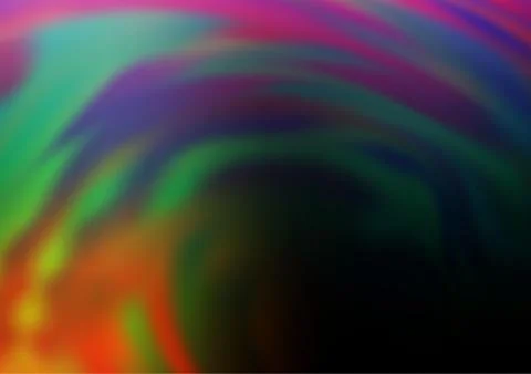 Dark Multicolor, Rainbow vector bokeh and colorful pattern. Stock Illustration
