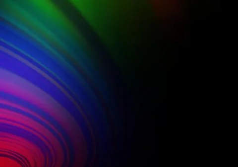 Dark Multicolor, Rainbow vector bokeh template. Stock Illustration