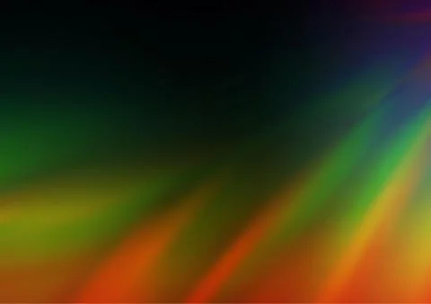Dark Multicolor, Rainbow vector bokeh pattern. Stock Illustration