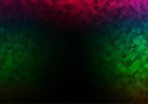 Dark Multicolor, Rainbow vector cover in polygonal style. Stock Illustration