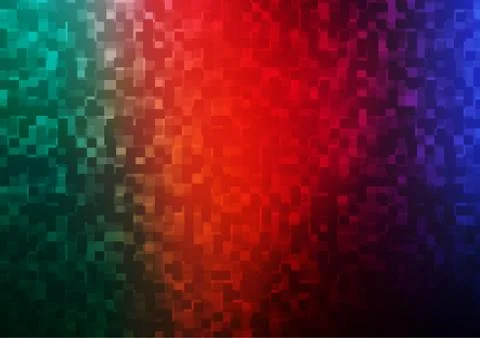 Dark Multicolor, Rainbow vector cover in polygonal style. Stock Illustration