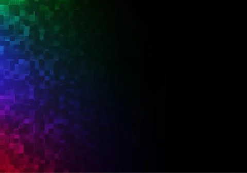 Dark Multicolor, Rainbow vector cover in polygonal style. Stock Illustration