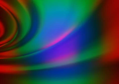 Dark Multicolor, Rainbow vector glossy bokeh pattern. Illustrazione stock