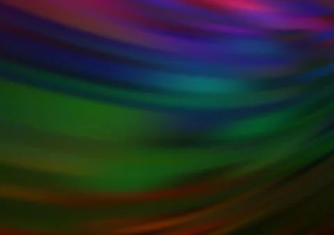 Dark Multicolor, Rainbow vector glossy bokeh pattern. Stock Illustration