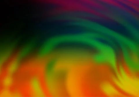 Dark Multicolor, Rainbow vector glossy bokeh pattern. Stockillustratie