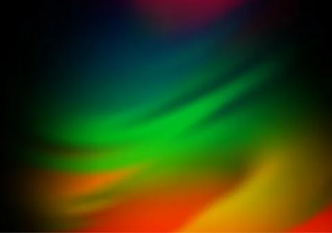 Dark Multicolor, Rainbow vector glossy bokeh pattern. Stockillustratie