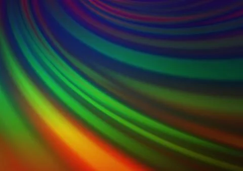 Dark Multicolor, Rainbow vector glossy bokeh pattern. イラスト素材