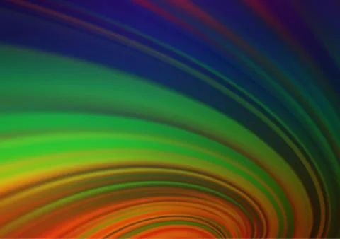 Dark Multicolor, Rainbow vector glossy bokeh pattern. Illustrazione stock