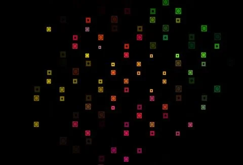 Dark Multicolor, Rainbow vector layout with lines, circles. Stock Illustration