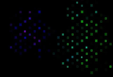 Dark Multicolor, Rainbow vector layout with lines, circles. Stock Illustration