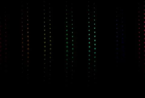 Dark Multicolor, Rainbow vector layout with elements of cards. Stock Illustration