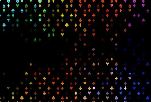 Dark Multicolor, Rainbow vector layout with elements of cards. Stock Illustration