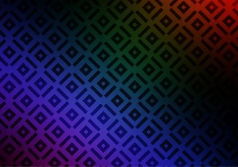 Dark Multicolor, Rainbow vector layout with lines, rectangle. Stock Illustration