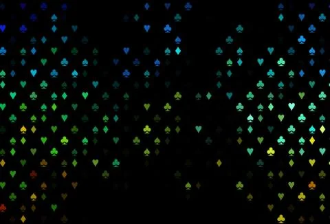 Dark Multicolor, Rainbow vector layout with elements of cards. Illustrazione stock