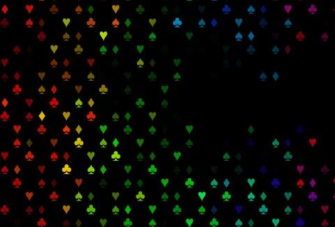 Dark Multicolor, Rainbow vector layout with elements of cards. Ilustración de archivo