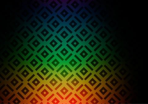 Dark Multicolor, Rainbow vector layout with lines, rectangle. Stock Illustration