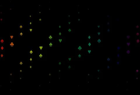 Dark Multicolor, Rainbow vector layout with elements of cards. Ilustración de archivo