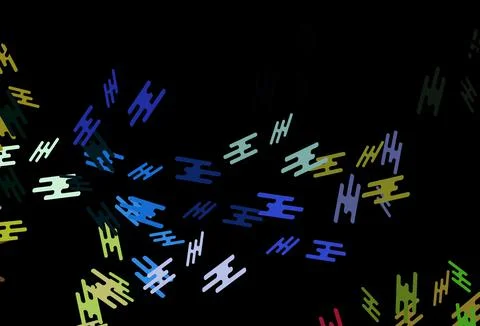 Dark Multicolor, Rainbow vector layout with flat lines. Stock Illustration